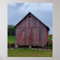 Red Distressed Barn, Farm Life Poster