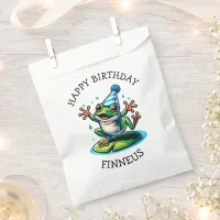 Funny Frog Themed Birthday Boy Favor Bag