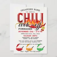 Chili Cookoff Cook Off Fundraiser Community Party Invitation