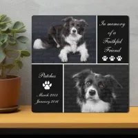 In Memory Dog Photo Memorial Keepsake Plaque