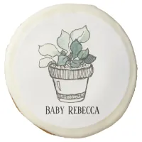 Potted Succulent Houseplant Custom Sugar Cookie