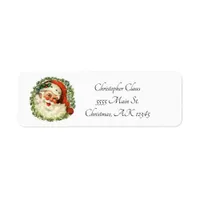 Festive Vintage Santa Christmas Label