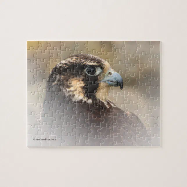 Vignetted Profile of a Peregrine Falcon Jigsaw Puzzle