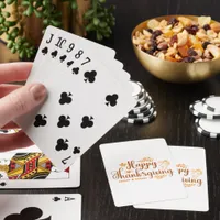 Happy Thanksgiving Poker Cards