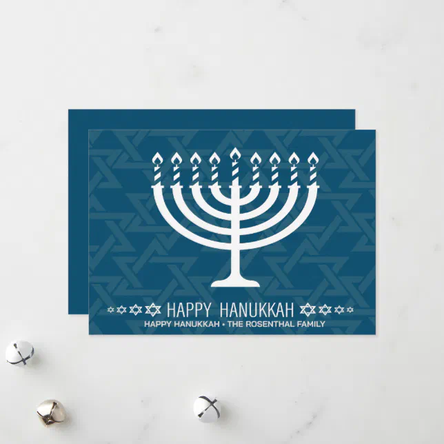 Happy Hanukkah | Simple and Modern Candle Greeting Holiday Card