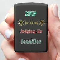 Humorous holiday message  zippo lighter