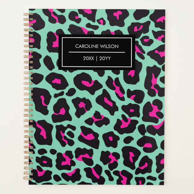 Leopard Skin Seamless Pattern | Custom Name Planner