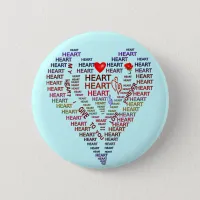 Words of Heart Pinback Button