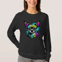 Chihuahua Cyberpunk style Art Dog Lover T-Shirt