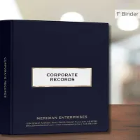 Navy Blue Corporate Record Book Binder