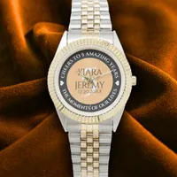 Elegant 5th Wood Wedding Anniversary Celebration Watch