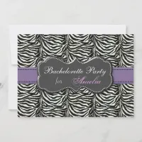 trendy Purple Bachelorette Party Invitations