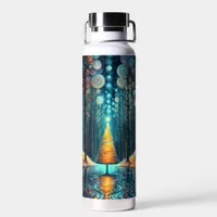 Iridescent Holiday Dream 🎄 Glowing Christmas Tree Water Bottle