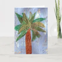 Mixed Media Palm Tree, Birthday Card