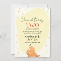 Roar into Fun: Kids Adorable Dino-Themed Birthday Invitation