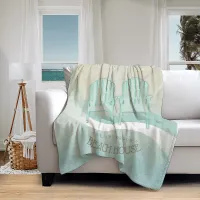 Beach House Adirondack Chairs Aqua Blue ID623 Fleece Blanket