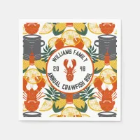 Crawfish Boil Party –Cajun Seafood Celebration Napkins