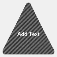 Thin Black and Gray Diagonal Stripes Triangle Sticker