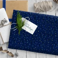 Tiny Twinkling Stars on Blue ID878  Wrapping Paper