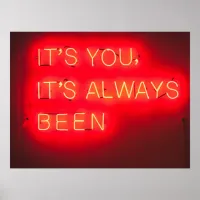 It's Always Been You | Neon Photo Poster