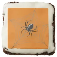 Giant Halloween Spider in its Web - no text Brownie