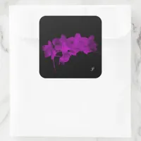 Orchid shadow on a dark background square sticker