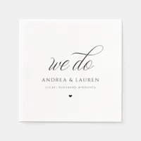 Wedding Cocktail Napkins Simple Luxury Elegant