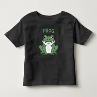 Cute funny little happy frog  toddler t-shirt