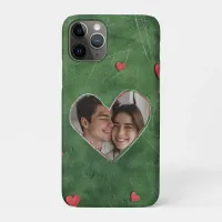 Red Hearts on Green Grass iPhone 11 Pro Case