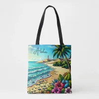 Tropical Ocean Aloha Vacation  Tote Bag