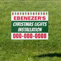 18” x 24” Christmas Lights Installation Yard Sign