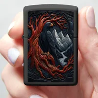 Majestic Eagle Leather-look Scene Zippo Lighter