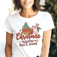 Retro Christmas Calories Don’t Count Holiday  Tri-Blend Shirt