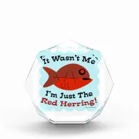 Red Herring Mystery Genre Book Lover Saying Acrylic Award