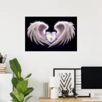 *~*~ Crystal Heart Angel Wings  AP78 Opal Poster