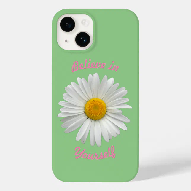 Believe in Yourself - Cheerful White Daisy Case-Mate iPhone Case