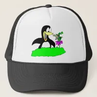 Penguin and Leprechaun Trucker Hat