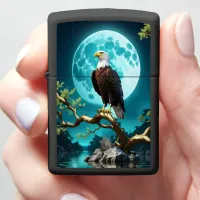 Eagle's Moonlit Vigil Zippo Lighter