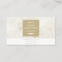 champagne daisy taupe catering bakery private chef business card