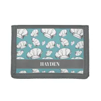 Graduate Chef Toque Hats Pattern Baker Trifold Wallet