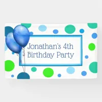 Personalized Little Boy's Blue Birthday Banner