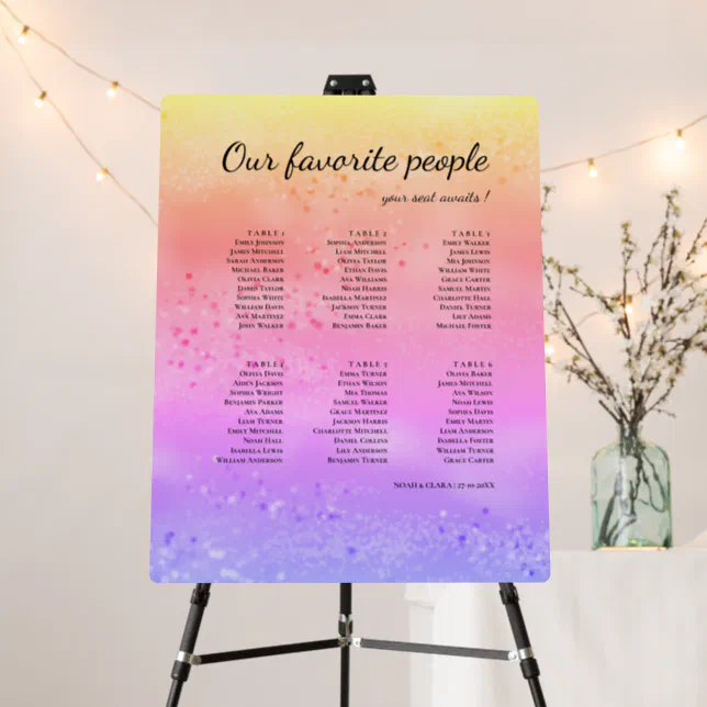 Rainbow Wedding Colorful trendy love Foam Board
