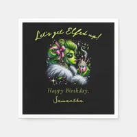 Sassy Elf Squad Girls Night Out Christmas Birthday Napkins