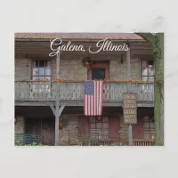 Galena, Illinois, Oldest House, Tourism Keepsake Postcard