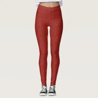 Red Tweed Texture Image, ZEA Leggings