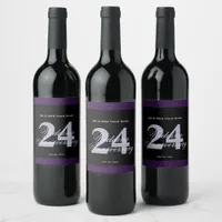 24th Wedding Anniversary Custom Wine Label