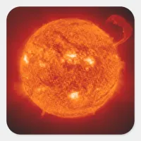 Super Prominence - Sun in Space Square Sticker