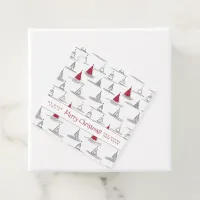 Red Christmas Tree Pattern#5 ID1009 Favor Tags