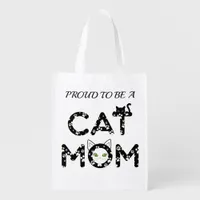 Proud to be a Cat Mom Grocery Bag