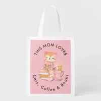 This Mom Loves Cats Coffee Books Reader Book Lover